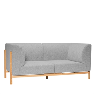 Hübsch Moment Sofa 2 Seater Lille Grå/Natur