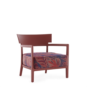 Kartell CARA MAT Liberty Chile Palm Udendørs Lænestol Burgundy/Lacquer