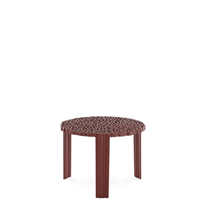 Kartell T-TABLE Sidebord Medium Burgundy