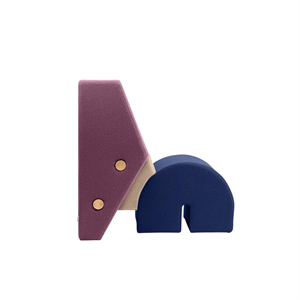 Please Wait to be Seated Keystone Lænestol Fig Puple/Off White/Navy Blå