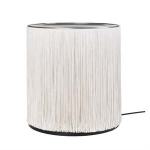 Gubi Model 597 Gulvlampe Poleret Aluminum/Cream Fringe