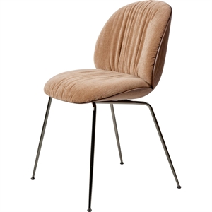 Gubi Beetle Soft Spisebordsstol Sort Krom/Amerikansk Valnød/Belsuede Speical/Dedar 132