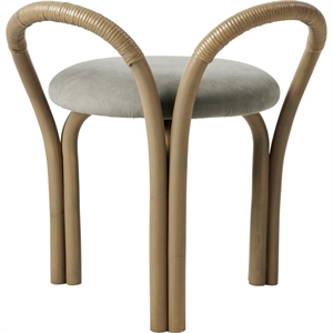 Gubi Bistra Skammel Olive Stained Rattan/Fustagno Limonta 003