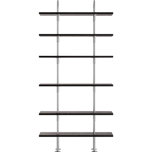 Gubi Keen 96 Reolsystem 6 Hylder Rustfri Stål/Askefiner