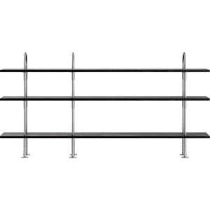 Gubi Keen 208 Reolsystem 3 Hylder Rustfri Stål/Askefiner