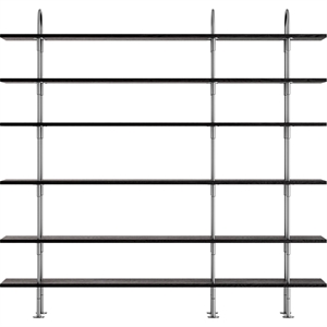 Gubi Keen 208 Reolsystem 6 Hylder Rustfri Stål/Askefiner