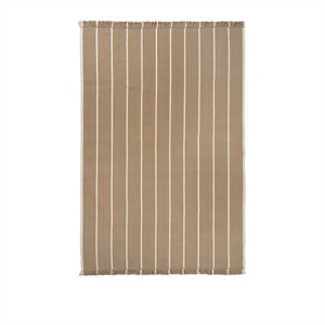 Ferm Living Calm Kelim Gulvtæppe 200x300 Dark Sand/Off-White