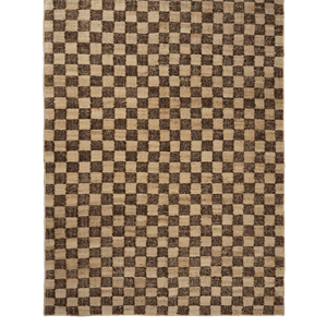 Ferm Living Check Wool Jute Gulvtæppe 200x300 Coffee/Natural