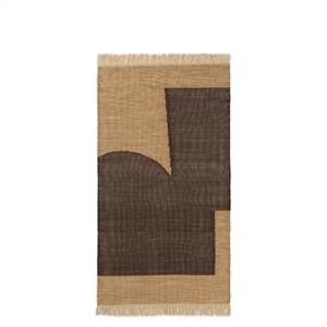 Ferm Living Forene Gulvtæppe 80x140 Tan/Chokolade