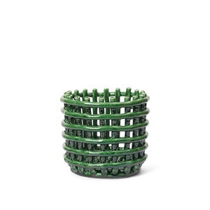 Ferm Living Ceramic Kurv Lille Emerald Green