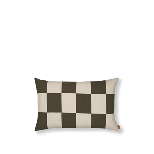 Ferm Living Fold Patchwork Pude Mørk Oliven