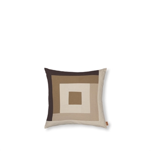 Ferm Living Border Patchwork Pude Coffee/Dark Sand