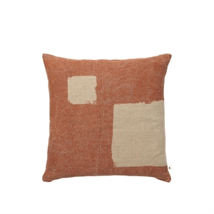 Ferm Living Oleo Pudebetræk 50x50 Terracotta/Natural