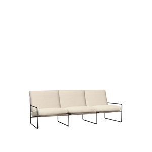 Ferm Living Desert 3-Seater Sofa Bouclé/Sort/Off White