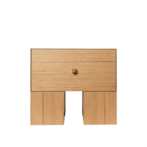 Ferm Living Kuben Sengebord 1x1 Naturel Eg