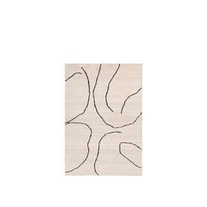 Ferm Living Gesso Gulvtæppe 140x200 Off White/Dark Fig