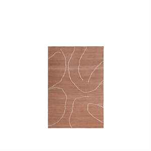 Ferm Living Gesso Gulvtæppe 140x200 Terracotta/Off White