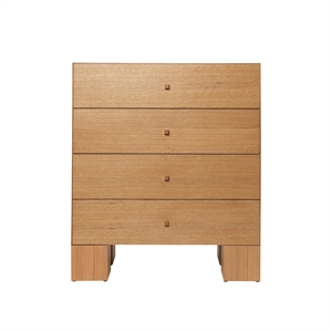 Ferm Living Kuben Kommode 1x4 Natural Eg