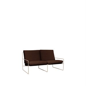 Ferm Living Desert 2-Seater Sofa Pure Bouclé/Cashmere/Kastanje