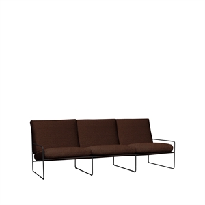 Ferm Living Desert 3-Seater Sofa Pure Bouclé/Sort/Kastanje