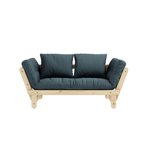 Karup Beat Sofa Klarlakeret Fyrretræ/757 Petrol Blue