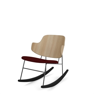 Audo The Penguin Rocking Chair Sort/Eg/Rød