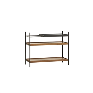 Woud Tray Configuration 6 Hyldesystem Lav Sort/Valnød