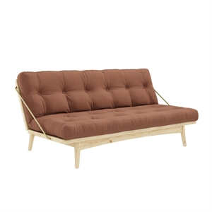 Karup Folk Sofa Klarlakeret Fyrretræ/ 759 Clay Brown
