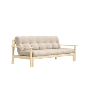 Karup Unwind Sovesofa Klarlakeret Fyrretræ/747 Beige