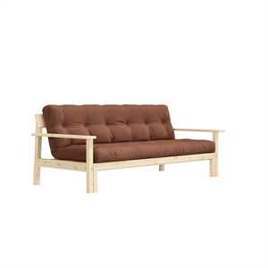 Karup Unwind Sovesofa Klarlakeret Fyrretræ/759 Clay Brown