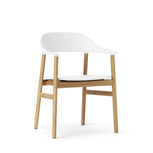 Normann Copenhagen Herit Spisebordsstol med Armlæn Egetræ/ Hvid