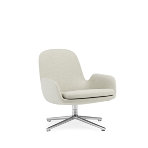 Normann Copenhagen Era Lænestol Lav med Swivel Aluminium/Main Line Flax MLF20