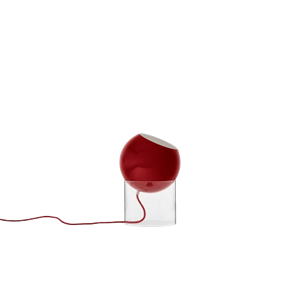 &Tradition Topan VP13 Bordlampe Topan Floor Lamp VP14 Klar Akryl/Vermilion Red