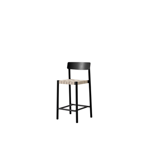 &Tradition Betty TK12 Counterstol Sortlakeret Ask/Natural Linnedflet
