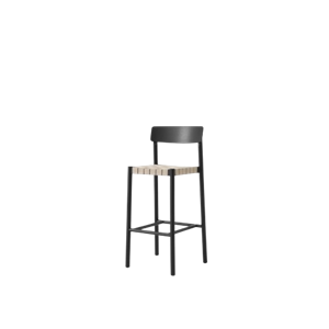 &Tradition Betty TK15 Barstol Sortlakeret Ask/Natural Linnedflet