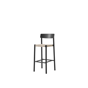 &Tradition Betty TK15 Barstol Sortlakeret Ask/Natural Linnedflet