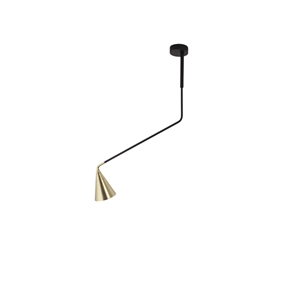 TOOY Gordon 561.11B Loftlampe Mat Sort/Børstet Messing