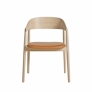 Andersen Furniture AC2 Spisebordsstol Hvidpigmentert Eg/Cognac