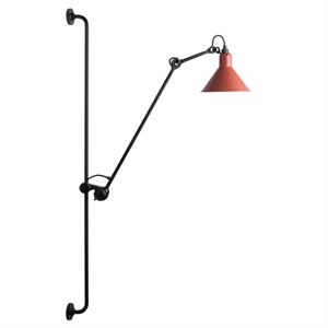 Lampe Gras N214 Væglampe Mat Sort & Rød