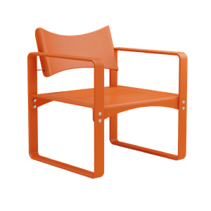 Verner Panton Series 270 F Spisebordsstol Med Armlæn Orange