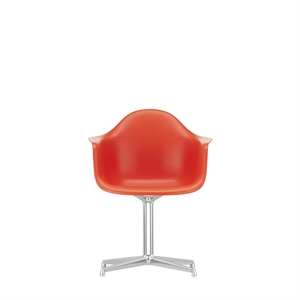 Vitra Eames Plastic DAL RE Spisebordsstol Poppy Red/Krom