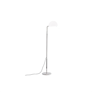 DCWéditions Mezzaluna Gulvlampe Krom/Hvid