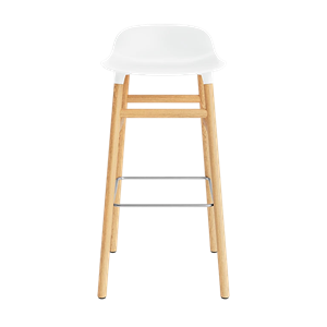 Normann Copenhagen Form Barstol H75 cm Hvid/Egetræ