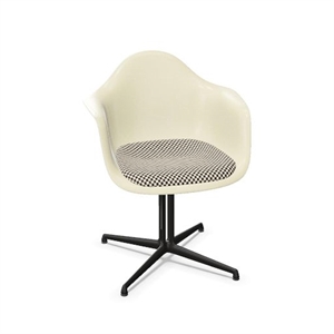 Vitra Eames Fiberglass DAL Spisebordsstol Med Siddepude Parchment/Checker/Smooth Basic Dark