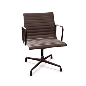 Vitra Aluminium EA 108 Kontorstol Med Swivel Marron/Mørk Bordeaux