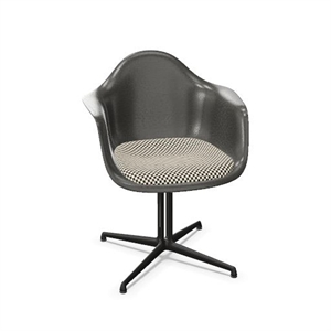 Vitra Eames Fiberglass DAL Spisebordsstol Med Siddepude Elephant Hide Grey/Checker/Smooth Basic Dark
