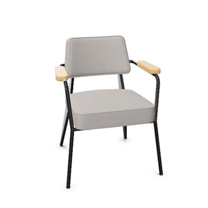 Vitra Fauteuil Spisebordsstol Twill Light Grey/Natural Eg/Dyb Sort