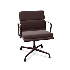 Vitra Soft Pad EA 208 Kontorstol Med Swivel Track Dark Red/Nero/Mørk Bordeaux