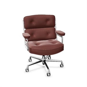 Vitra Lobby ES 104 Kontostol Med Swivel, Armlæn & Vippe Mekanisme Brandy/Krom