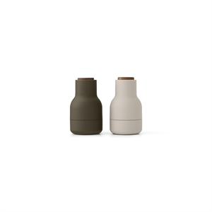 Audo Bottle Grinder Lille Sæt af 2 Hunting Green/Beige/Walnut